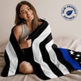 thumbnail image 5 of Flannel Fleece Throw Blanket USA Flag Thin Blue Line Star Lightweight Soft Plush Blankets,America Law Enforcement Flags Cozy Warm Throw Blanket for Couch Sofa Bed Car Office All Season Use 50x60in, 5 of 9