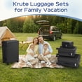 thumbnail image 2 of Luggage Sets 4 Piece Carry on Luggage with Spinner Wheels Hardshell Durable Suitcase with TSA Lock 14 20 24 28 inch Black, 2 of 8
