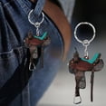 thumbnail image 1 of Clearance! Saddle Car Keychain Personalized Acrylic Keyring For Men And Women Key Chain Decor With Design, 1 of 1