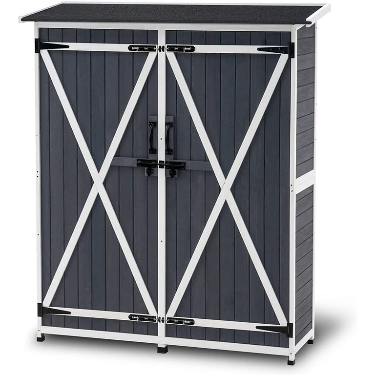 maco MCombo, Outdoor Storage Cabinet, 64 Inch Tall, Waterproof Fir Wood