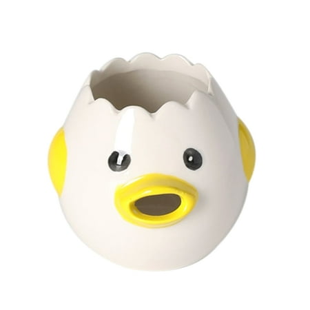 

BOOYOU Creative Ceramic Egg Separator Cartoon Chick Shape Yolk White Protein Divider Liquid Filter Splitter Opener Automatic Separation Kitchen Cooking Tool