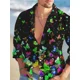thumbnail image 1 of Camisa con botones y solapa de manga larga con estampado 3D más vendida para hombre , camisa informal de calle cómoda y suave para hombre, 1 of 6