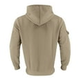 thumbnail image 4 of Zylanna Men's Hooded Sweatshirts with Pockets, Half-Zip Casual Soft & Warm Solid Color Sport Hoodies Pullover for Men Khaki, 4 of 8