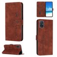 thumbnail image 1 of For Samsung A71 Case 5G Wallet Cover, PU Leather Kickstand Credit Card Pocket Slots Wrist Strap Magnetic Folio Heart Patterned Embossed Flip Cover for Samsung Galaxy A71 5G, Brown, 1 of 11