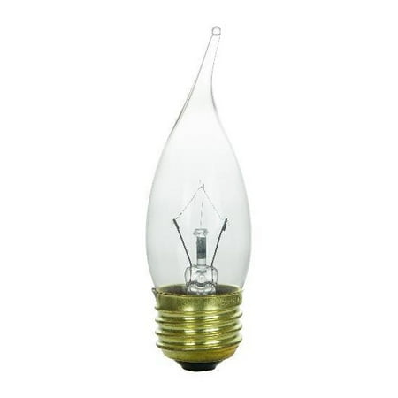 60w Candelabra Base Bulbs - 60w 120v Candelabra E26 Medium base Flame Clear bulbs