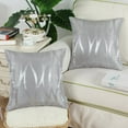 thumbnail image 2 of 18 X 18 inches Lines Abstract Silver Gray Modern Geometric 2 Pack, 2 of 5