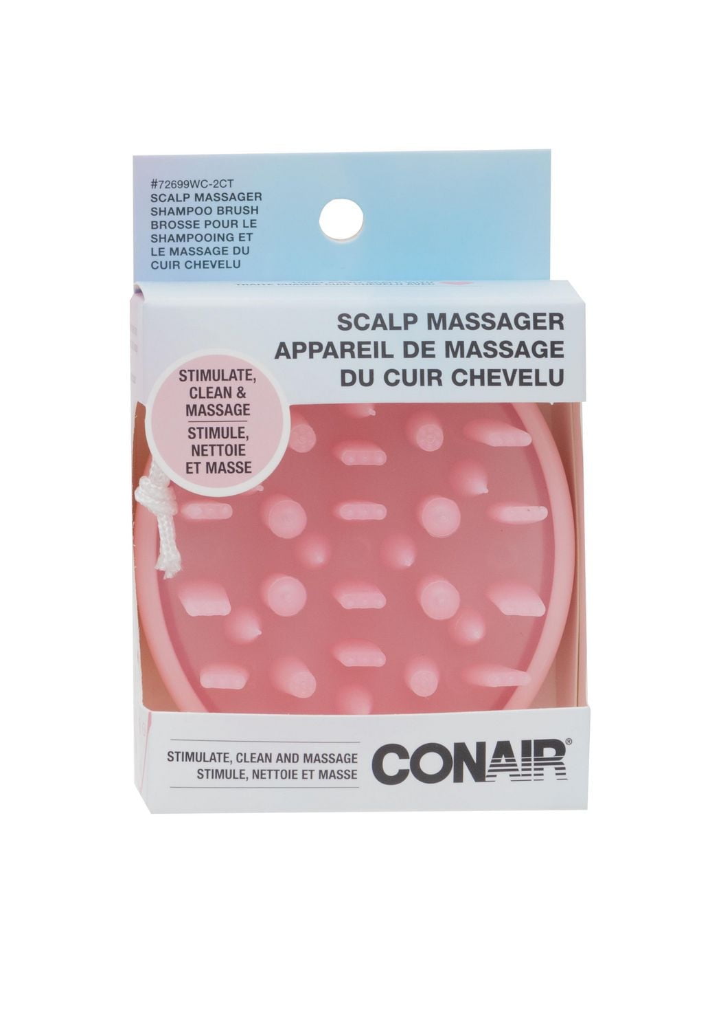 Conair Triple-Action Shampoo Scalp Brush, Scalp Massager