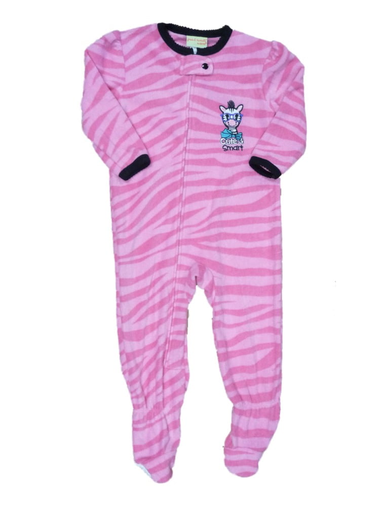 Peas & Carrots Infant & Toddler Girls Plush Pink Zebra Striped