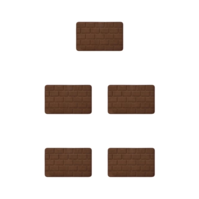 Injueey Alfombras de baño de secado rápido Exquisitas hechas a mano para una fácil limpieza Alfombras de inodoro de alta resistencia Café Type2 NO2