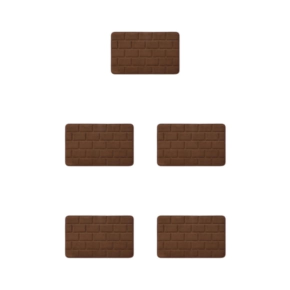 Injueey Alfombras de baño de secado rápido Exquisitas hechas a mano para una fácil limpieza Alfombras de inodoro de alta resistencia Café Type2 NO2