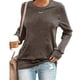 thumbnail image 2 of Women Casual Blouse, Round Collar Tops Skin Friendly For Female For Office For Club ANGGREK No, 2 of 6
