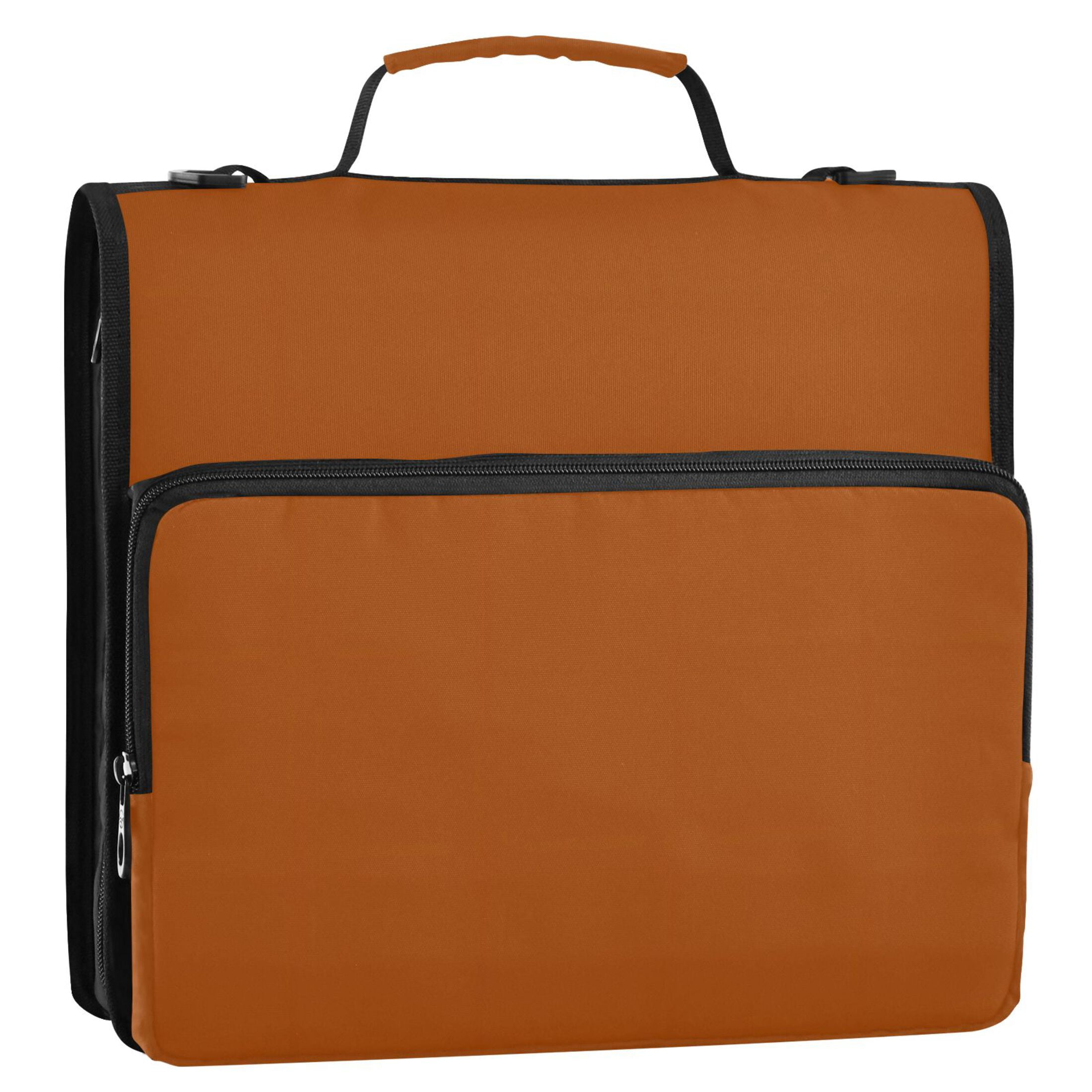 ALAZA Zipper Binder Brown 3 Ring Trapper Keeper File Folder Organizer Bag