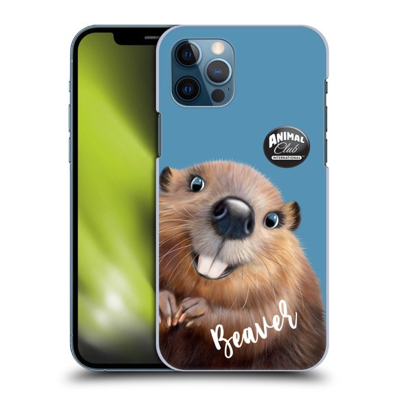 Head Case Designs Officially Licensed Animal Club International Faces Beaver Hard Back Case Compatible with Apple iPhone 12 / iPhone 12 Pro