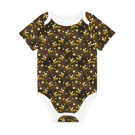 

Coaee Flying Furry Honey Bees for Soft Cotton Baby Short-Sleeve Bodysuit Baby Girls Boys Bodysuit Romper