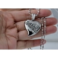 thumbnail image 3 of Let It Be Stainless Steel Solid and Heavy Wisdom Heart Pendant, 3 of 4
