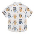thumbnail image 2 of Dailycode Small Short Sleeve Button Down Shirts Cute Owls and Leaf Casual Shirt 3-10 Years, 2 of 9