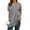 Gray, variant on Nlife Women Lace-up Front Solid Color Short Sleeves Tunics Tops