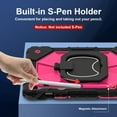 thumbnail image 4 of Shockproof Case for Samsung Galaxy Tab S10 FE 10.9"/ S9 FE 10.9"/ S9 11", Shockproof Rugged Shoulder Strap Rotating Kickstand Kids Friendly S Pen Holder Case Cover for Galaxy S10 FE/S9 FE/S9, 4 of 8