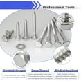 thumbnail image 7 of 108PCS 1/4" Hex Lag Bolts Wood Screws Assorted Set & Washers, Self Tapping Flat Screws for Wood, Deck, Industrial, 1" 1-1/4" 1-1/2" 2" 2-1/2" 3" 3-1/2" 4", 7 of 7