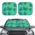 thumbnail image 2 of Saiise Papillons Dorés Pailletés pour Pare-Soleil de Voiture Pliable (Lot de 2) Offre Protection Solaire avec un Design Pliable Facile pour Pare-Brise Pratique - Grand, 2 of 6