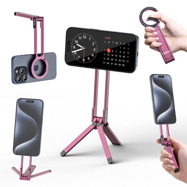 Soporte con trípode para teléfono ULANZI MA30, aluminio, cierre magnético, color rosa