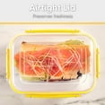 thumbnail image 6 of Superio Lock and Fresh Airtight Food Storage Containers with Lids for Kitchen Pantry Organization and Storage, Lunch, and Meal Prep Plastic Containers, 80 oz. Rectangular Sealed Container, Yellow, 6 of 7
