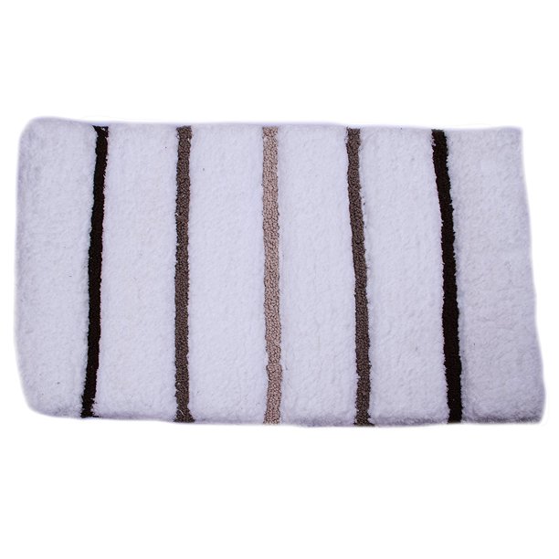 Bath Rug Bathroom Mat White Black Brown Micro Stripe Non Slip Bath Mat Door Mat 24 X 36 Inch Walmart Com Walmart Com