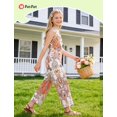 thumbnail image 6 of PatPat Girls Pants Sleeveless Wide Leg Jumpsuit Casual One Piece Romper 8-9 Years, 6 of 10