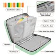 thumbnail image 4 of Haosy Accordion File Organizer Zipper Binder 500 Sheet 6-Tab Expanding File Folder Multi-Pocket 1.2 Inch 3 Ring Colorful Green Watercolor, 4 of 7