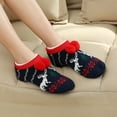thumbnail image 6 of NMMUED Christmas Slipper Socks Christmas Stockings Thick Fuzzy Socks Christmas Fuzzy Socks Sleep Socks Christmas Gripper Socks Thick Winter Socks Navy One Size, 6 of 9