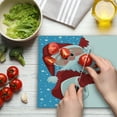 thumbnail image 3 of Christmas Cutting Board, Father Christmas Happy Illustration Winter Snow Season Elements, Decorative Tempered Glass Cutting and Serving Board, in 3 Sizes, by Ambesonne, 3 of 5