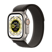 Apple Watch Ultra [GPS + Cellular 49mm] Smart Watch w/Rugged Titanium Case & Black/Gray Trail Loop S/M.
