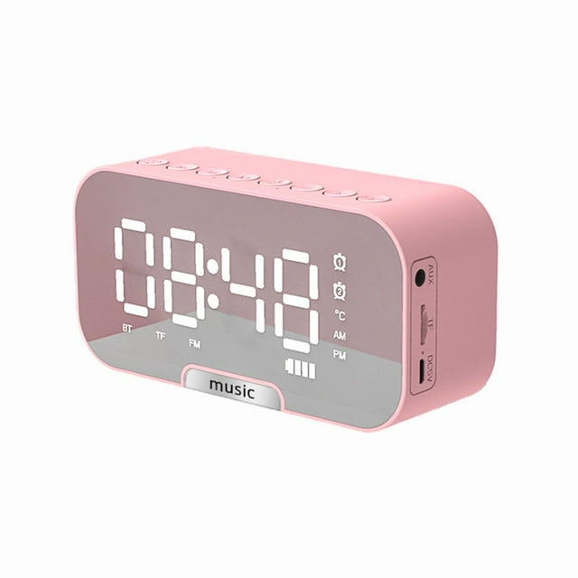 Boc Q5 Portable Household Bluetooth-compatible 5.0 Wireless Mini Alarm Clock Speaker Mirror