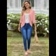 thumbnail image 5 of Cárdigan para Mujer, Cuartos, Color Liso, Informal, Chaqueta Corta, 2025 Rosa M, 5 of 9