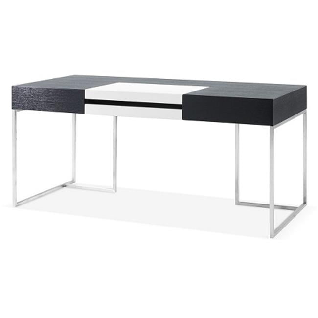 J & M Furniture 17861 S101 Modern Office Desk Wenge & White High