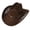 Coffee, variant on Women Men Embroidery Black Cowgirl Hat Wide Brim Cattle Head Belted Wool Hat Felt Jazz Cap for Party