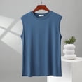 thumbnail image 5 of Women's Plus Size Sleeveless Crew Neck Tank Top Loose Fit Summer Casual, 5 of 6