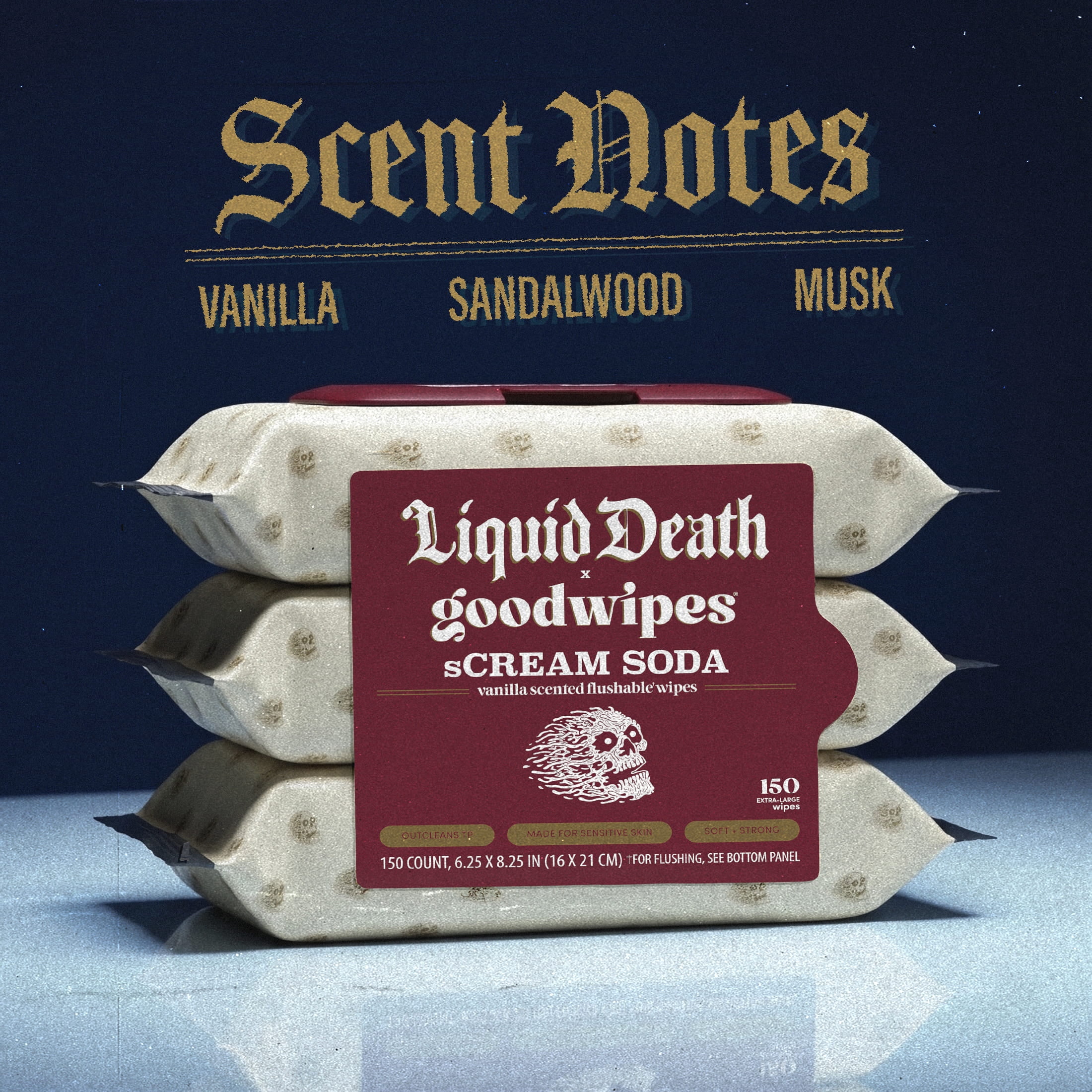 goodwipes x Liquid Death Influencer Gift Box, Limited Edition 3-Piece Bundle