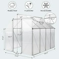 thumbnail image 2 of Enyopro Walk-in Greenhouse Kit, 8x6 Polycarbonate Greenhouse for Outdoors with Sliding Door and Adjustable Roof, Aluminum Frame Green House, Ideal for Plants, Vegetables & Herbs, 2 of 10