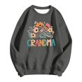 thumbnail image 4 of Floral Print Women's Sweatshirt Grandma Long Sleeve Crewneck Regular Fit Fall Trendy Pullover Sweater, 4 of 4
