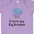thumbnail image 4 of Inktastic I Love My Big Brother Elephant Blue Pink Girls Baby Bodysuit, 4 of 5