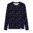 thumbnail image 6 of JTZGDY Valentines Day Sweatshirts for Women Funny Cute Love Heart Pattern Print Long Sleeve Holiday Season Pullover Tops Loose Oversized Casual Festival Graphic T-Shirts Purple#02 XXXXXL, 6 of 8