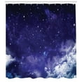 thumbnail image 3 of Ambesonne Space Shower Curtain, Dreamy Night with Stars, 69"Wx70"L, Purple White, 3 of 3