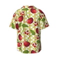 thumbnail image 6 of Lsque Cherries and Ladybirds print Men's Cuban Collar Short Sleeve Shirt Summer Beachwear Casual Button Down Fashionable Vacation Leisure Shirt-Small, 6 of 7