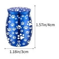 thumbnail image 3 of Engraved Aluminum Alloy Pet Ash Urn with Paw Print Memorial Keepsake for Small Animals Cats Secure Seal Velvet Bag Included(Blue), 3 of 6