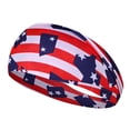 thumbnail image 2 of VLOOCKLW Womens Mens Sports Headband 4th July Patriotic Wide Elastic Wicking Sweatband Independence Day, 2 of 3