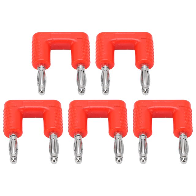 5 Uds J20004 Banana Dual Conector Banana de 2 Vías Conector Banana Doble Conector Espaciado 19mm Cobre Niquelado Punta Doble Conector Banana ANGGREK Otros