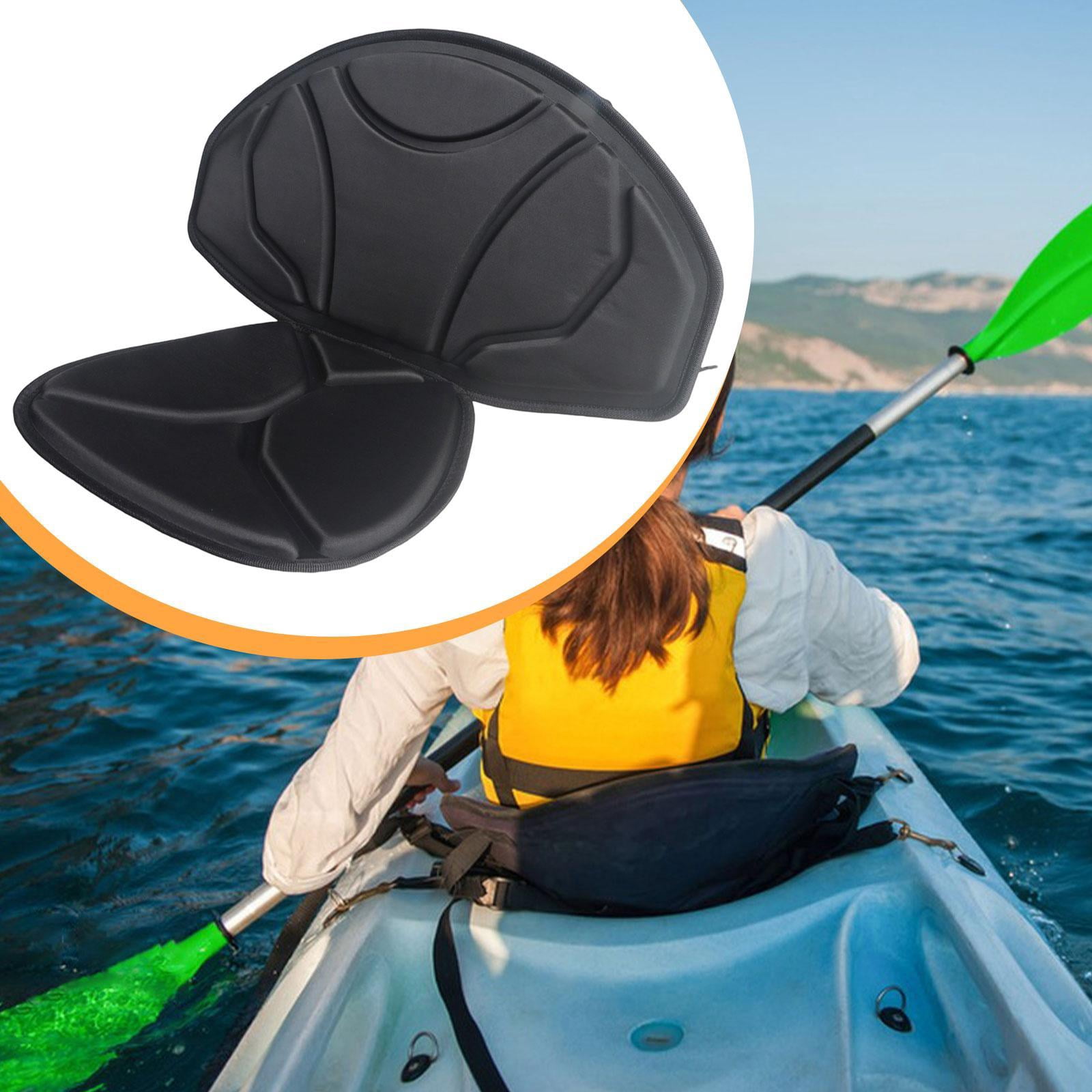 funtasica Kayak Seat Cushion Paddle Board Seat Accessories Padded with Back Support Adjustable for Drifting Water Sports Boat Canoeing Without Bag