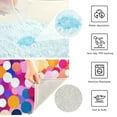 thumbnail image 3 of Yayeee Bath Rug for Bathroom Floor Non Slip Rectangle Fluffy Soft Absorbent Mat, 16"x24", Purple Colorful Circles, 3 of 7
