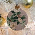 thumbnail image 5 of Pretty Floral Flowers Wood Christmas Tree Holiday Ornament, 5 of 7